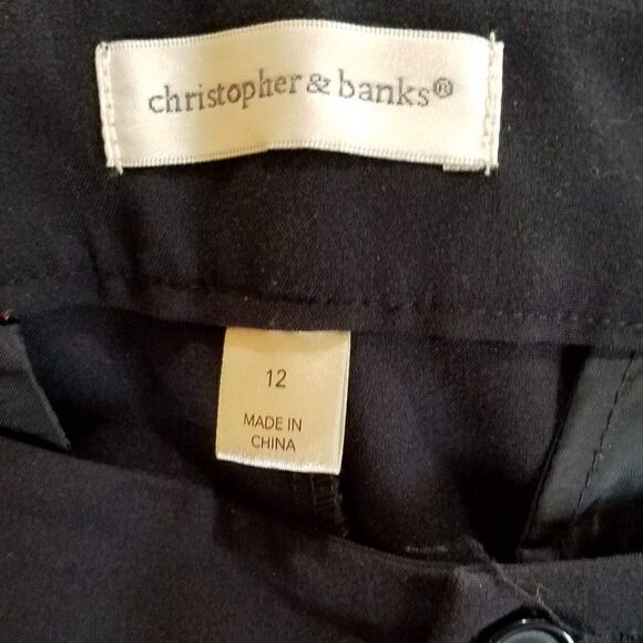 Christopher & Banks BLACK Capris Size 12 - Picture 2 of 11